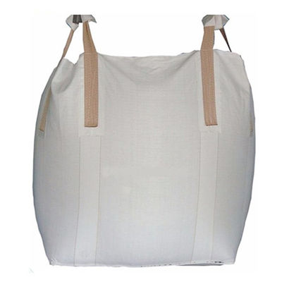 Flat Bottom Fibc Jumbo PP Bags Breathable 1 Ton For Firewood Construction Cement