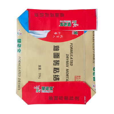Cement Block Bottom BOPP Laminated Woven Bags PP Valve Bags 25KG 40KG 50KG