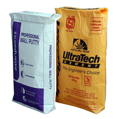Empty Cement Packaging Bags 20KG 40KG 50KG PP Block Bottom Valve Bag