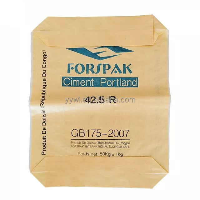 Ht sale 20KG 25KG 40KG 50KG  PP Valve Block Bottom empty cement bag China manufacture