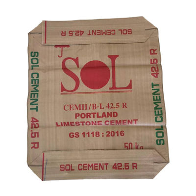 Gewebte Polypropylen-Block-Bodenventil PP-Zementbeutel 20kg 25kg 30kg 40kg 50kg Verpackungsbehälter