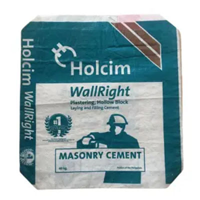 Lamellierte gesponnene pp. Taschen der Anzeigen-Stern blockieren untere Sack-Tasche 25KG 40KG 50KG des Zement-pp.