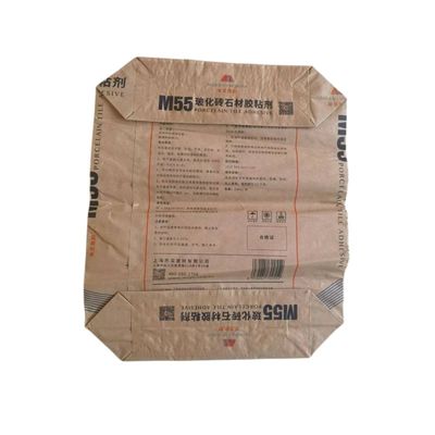 Multiwall das 2 Falten-Papier-Säcke imprägniern konkrete Tasche 20kg ISO9001 mit Kleber