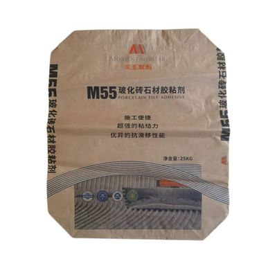 Multiwall das 2 Falten-Papier-Säcke imprägniern konkrete Tasche 20kg ISO9001 mit Kleber