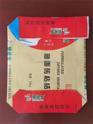 25KG 40KG 50KG druckte BOPP gesponnene Taschen blockieren unteren Zement-Ventil-Sack