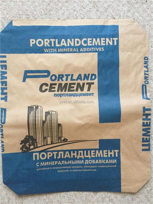 Kundenspezifisches Brown Zement-Papiertüte-Säcke 60gsm - 90gsm der 3 Falten-Papiertüte-50kg