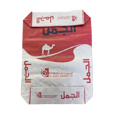 2-lagige 90GSM Papier-Ventilbeutel Zementverpackungsbeutel 50kg Blockboden kundenspezifisch