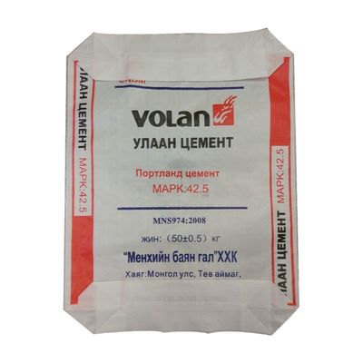 20gsm lamellierte pp.-Zement-Ventil-Tasche mit Flexo, das maximale Farbe 4 pro Seite druckt