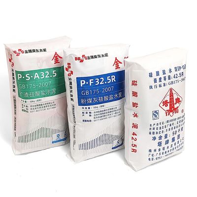 Lamierte Folie PP Gewebtes Polypropylen 50 kg Beutel mit Ventil Quadrat Bodenbeutel Zementbeutel Putty Sack