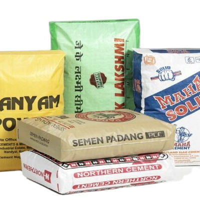 Gewebte Polypropylen-laminierte Schlauchventilbeutel für 50 kg quadratische Zementbeutel mit Boden, Oberflächendruck, 100 % reines Polypropylen