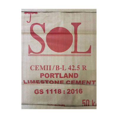 50kg Custom PP Woven Cement Bag with Laminated Printing