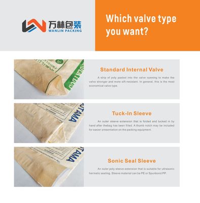 PP-Zementventilbeutel 50 kg Feuchtigkeitsdicht ISO-zertifiziert