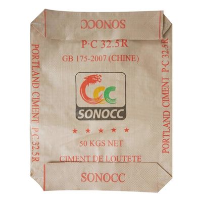50 kg PP-Zementventilbeutel mit selbstklebendem Siegel