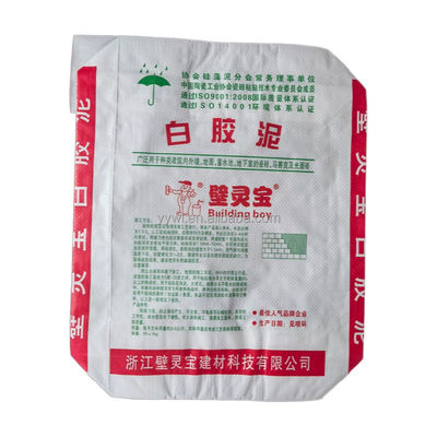 ISO9001:2008 Zertifizierte 25KG 50KG PP Ventil Gewebter Zementsack mit quadratischem Boden und Wärmesiegel