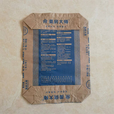 2-lagige 90 g/m² Papier-Ventilbeutel mit Blockboden für 20 kg, 25 kg, 30 kg, 40 kg Mörtel