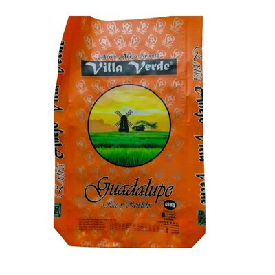 BOPP-Laminate aus PP-Gewebe mit offenem Mund, Block, Bodenbeutel für Reis 20 kg 25 kg 50 kg