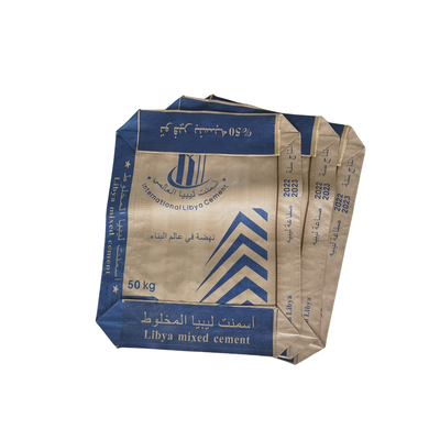 50KG PP Zementbeutel Feuchtigkeitsbeständig Quadratischer Boden Ventil PP Zementbeutel 75GSM bis 90GSM Gewebter Ventil Sack