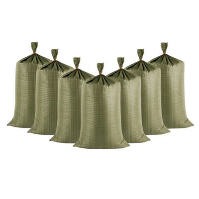 50LB 25kg 50kg Sandsack Schwerlast PP Gewebesandsack mit Bindfaden für Sandverpackung