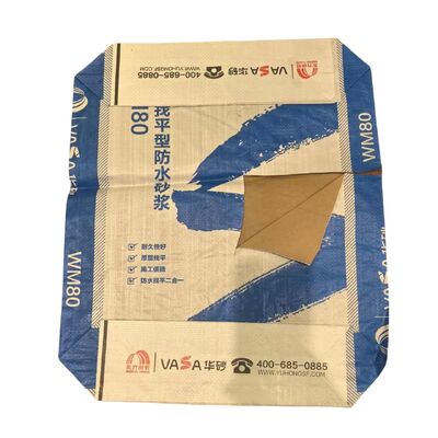 PP gewebte Ventiltasche mit innerem Papierfutter für 20KG 25KG 40KG Zementtrockenmischverpackungen