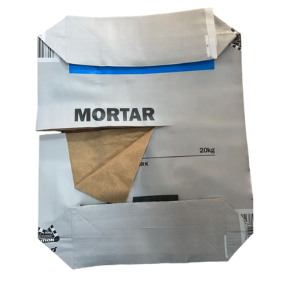 20 kg 25 kg Trockenmischungen Zementbeutel Gewebter PP-Ventilbeutel mit Innenpapier-Liner Feuchtigkeitsdichte Zementverpackung 20-25 kg