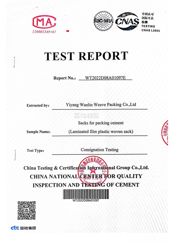 Yiyang Wanlin Weave Packing Co., Ltd. Qualitätskontrolle